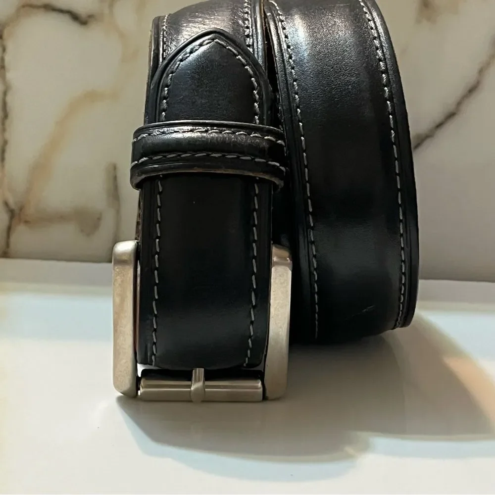 RARE Vtg COACH 3888 Handcrafted Turkey VEG-TAN Leather Belt 34 - BIFL Heritage
